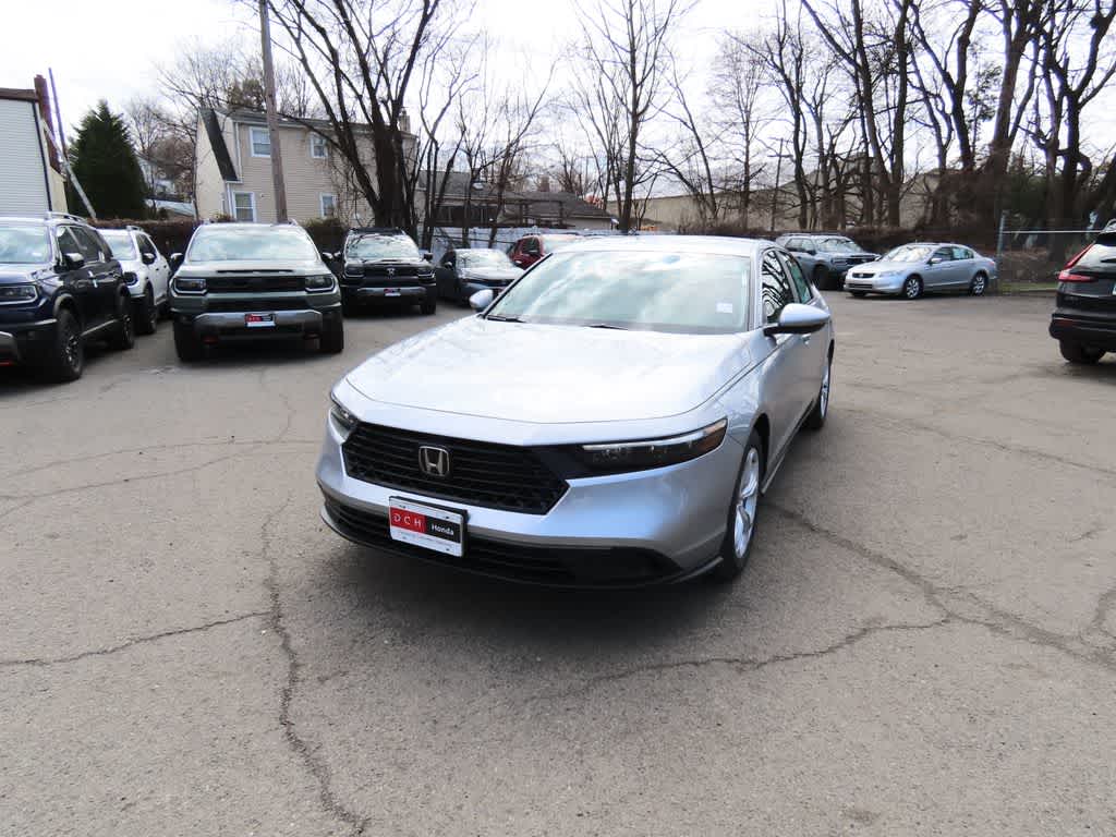 2026 Honda Accord LX in Solar Silver Metallic — front three-quarter view