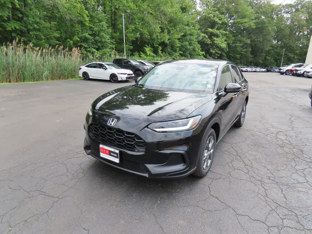 2027 Honda HR-V LX in Crystal Black Pearl — front three-quarter view