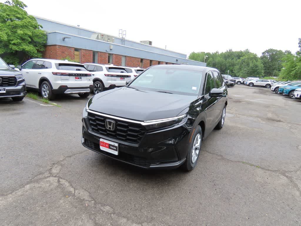 2026 Honda CR-V LX in Crystal Black Pearl — front three-quarter view